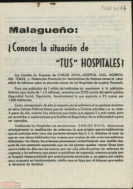“Malagueño: ¿Conoces la situación de tus hospitales?”