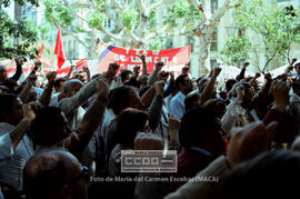Manifestación 1o de Mayo de 1982. Mitin de CC.OO. del Metal en la Plaza del Cristo de Burgos
