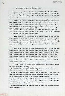 Propuestas del [PTE] para la campaña de las elecciones municipales.
