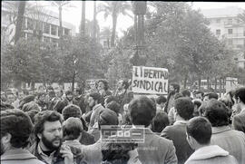 Concentración de trabajadores de Banca en la Plaza Nueva – 01