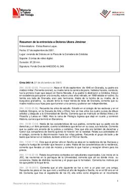Entrevista a Dolores Ubera