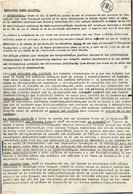 Resolución sobre el Estatuto. LKI