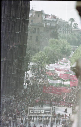 Manifestación 1o de Mayo de 1980 en Sevilla