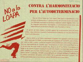 “No a la LOAPA. Contra l’harmonització per l’autodeterminació”