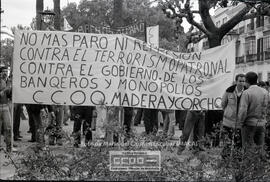 Manifestación contra el paro