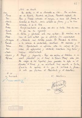 1961 (28 de noviembre) – Acta del Comité de Seguridad e Higiene