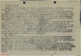 “Por la unidad”. Llamamiento del Comité de Universidad de la Joven Guardia Roja a las movilizaciones