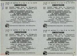 “Acude el martes 8 de la tarde a la concentración…”