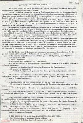 Acta del Comité Provincial de Sevilla