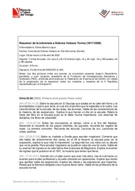 Entrevista a Dolores Velasco Torres