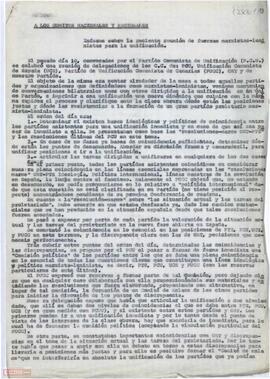 Informe del Buró Político del Comité Central del PTE sobre la reunión de fuerzas marxistas-leninistas para la unificación