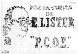 "Por la vuelta de E. Líster", cartel.