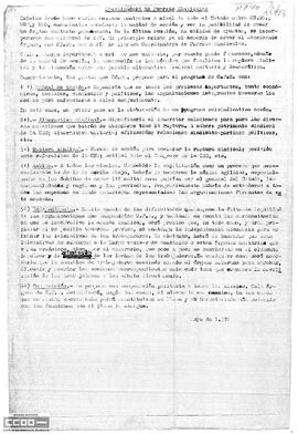 Propuestas de CC.OO. para el programa de la Coordinadora de Fuerzas Sindicales.