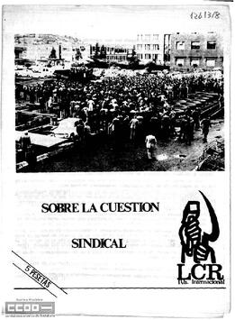 “Sobre la cuestión sindical”