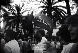 Manifestación en defensa de Nicaragua celebrada en junio de 1983