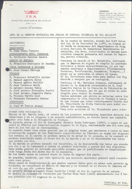 1977 (16 de noviembre) – Acta del Jurado