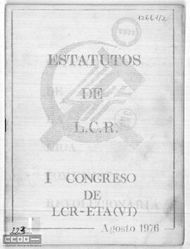 “I Congreso de LCR-ETA (VI): Estatutos de la LCR”