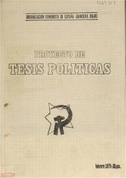 “Proyecto de tesis políticas”