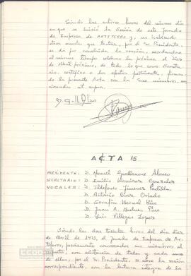 1973 (10 de abril) – Acta del Jurado (núm. 15)