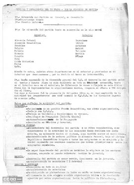 "Informe y experiencia del IV Pleno por la Comisión de Sevilla".