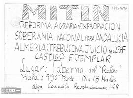 “Mitin: reforma agraria-expropiación...”