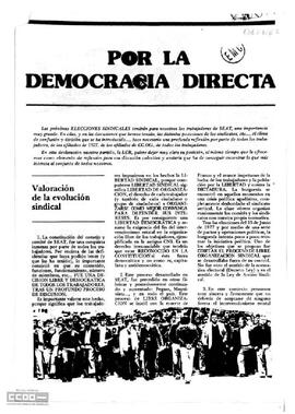 “Por la democracia directa”. Declaración del Comité de SEAT de la LCR ante las elecciones sindicales