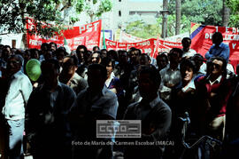 Manifestación 1o de Mayo de 1982. Mitin de CC.OO. del Metal en la Plaza del Cristo de Burgos