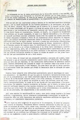 “Informe sobre propaganda”