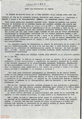 Comunicado del Comité de Torreblanca de la OCE (BR) sobre las elecciones al Senado