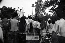 Manifestación en defensa de Nicaragua celebrada en junio de 1983