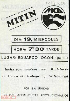 “Mitin. Día 19…”
