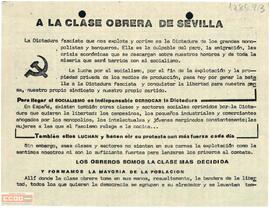 “A la clase obrera de Sevilla”. Llamamiento del Comité Provincial de Sevilla del PTE a la participación en la huelga general del día 24
