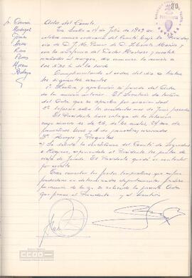 1969 (14 de julio) – Acta del Comité de Seguridad e Higiene