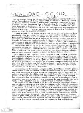 “Realidad. CC.OO. Sevilla”. Desarrollo de la asamblea.