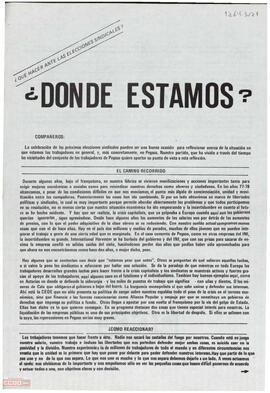 “¿Dónde estamos? ¿Qué hacer ante las elecciones sindicales?”. Declaración de la OCE (Bandera Roja) a favor del voto a Comisiones Obreras.