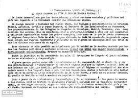 Llamamiento de las Comisiones Obreras de Sevilla por la unidad de acción y en contra de la represión de la Brigada Político Social de Sevilla y del Comisario Creix
