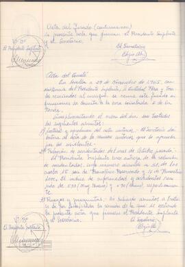 1965 (29 de noviembre) – Acta del Comité de Seguridad e Higiene