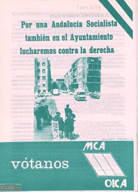 “Por una Andalucía Socialista también en el Ayuntamiento lucharemos contra la derecha: vótanos”