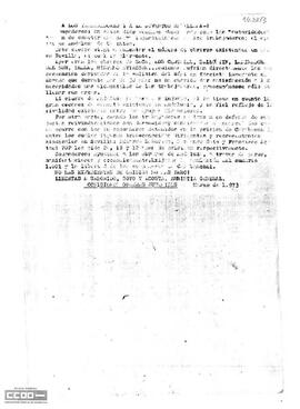 Comunicado de las Comisiones Obreras Juveniles en el que muestran su solidaridad con los compañeros de Andaluza de Cementos y por la anulación del sumario 1001.