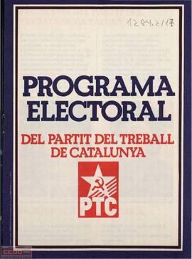 “Programa electoral del Partit del Treball de Catalunya”.