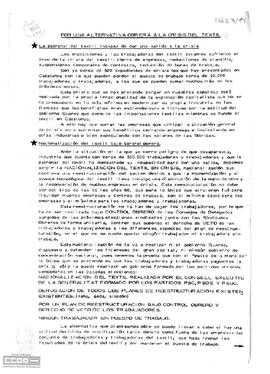 “Por una alternativa obrera a la crisis del textil”. Llamamiento del Comité del Textil de la LCR a la lucha por esta alternativa