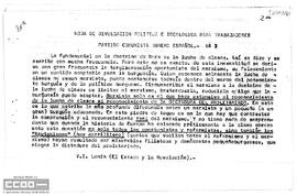 “Hoja de divulgación política e ideológica para trabajadores”. Nº 3. PCOE.