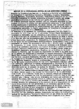 Comunicado de la Coordinadora General sobre la situación política y social del país.