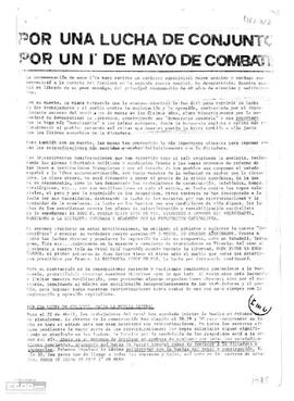 “Por una lucha de conjunto, por un 1º de mayo de combate”. Llamamiento del Comité de Catalunya de la LCR-ETA (VI) a la participación en la manifestación