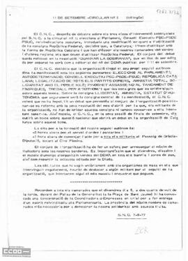 Circular del Secretariat Nacional de Catalunya de la LCR sobre la díada del 11 de septiembre
