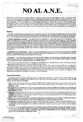 “No al ANE”. Comité Executiu Nacional de Catalunya de la LCR
