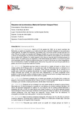 Entrevista a María del Carmen Vázquez