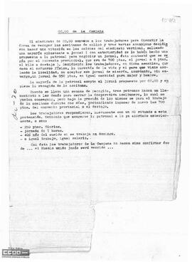 Comunicado de Comisiones Obreras de la Campana sobre la propuesta de jornal en la recogida de la aceituna.
