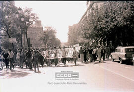 Manifestación de estudiantes por la avenida de la Constitución y aledaños pidiendo el regreso de exiliados – 01