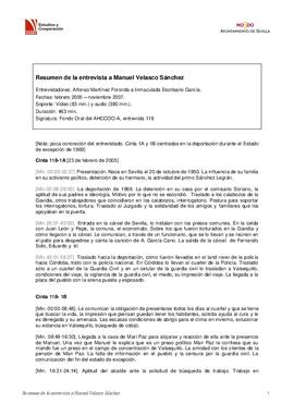 Entrevista a Manuel Velasco Sánchez